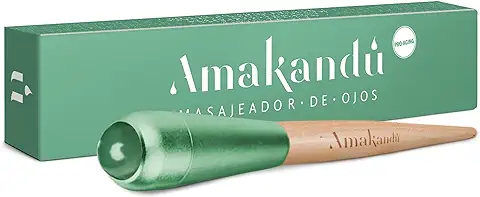 Masajeador ojos Bolsas y Ojeras - Masajeador de Madera de haya con Piedra de Aventurina - Efecto Relax- Bienestar y Belleza de la piel - Ideal para Párpados y Ojeras  