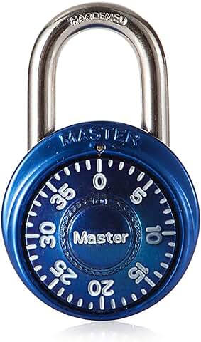 Master Lock 1533EURD Candado de Combinación Preestablecida, Color Aleatorio, 5,7 x 4 x 2,5 cm  
