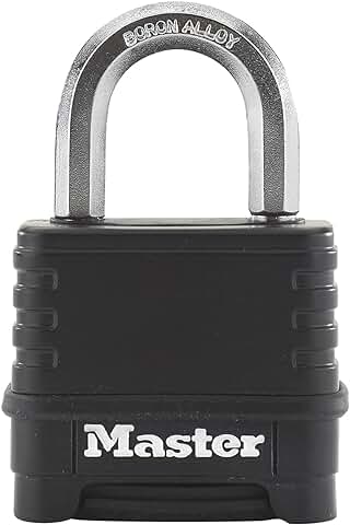 MASTER LOCK Candado Alta Seguridad [Combinacion] [Zinc] [Exterior] [Arco L] M175EURDLH - Ideal para Portales, Garages, Sótanos  