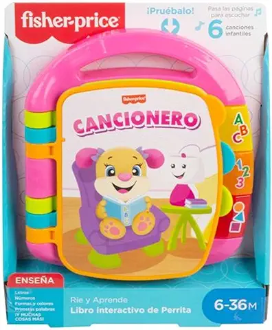 Mattel- Fisher Price +6 Meses Libro Interactivo (DLF23)  