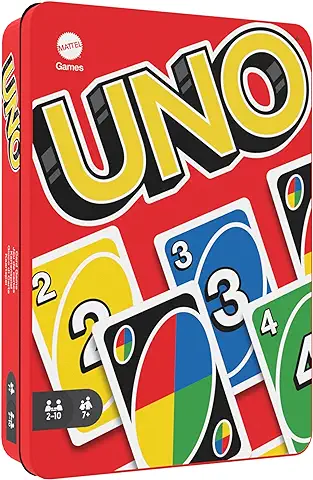 Mattel Games Juego de Cartas UNO, Coleccionable, Juego de mesa en lata para Niños +7 Años (Mattel HGB63),  