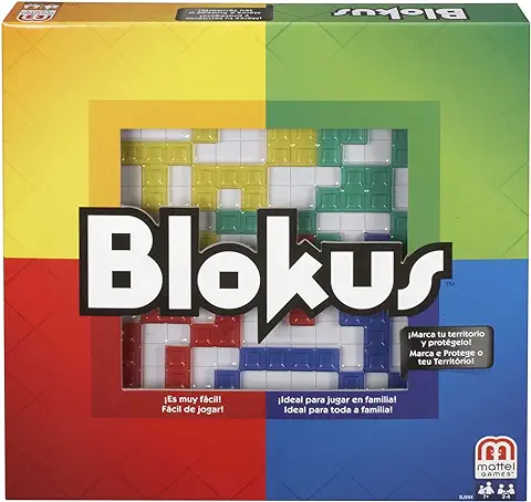 Mattel Games Juego de Mesa Blokus - Fácil de Aprender - 21 Piezas de Color por Jugador - Entretenido - Estrategia y Desafíos - Para Toda la Familia - BJV44  