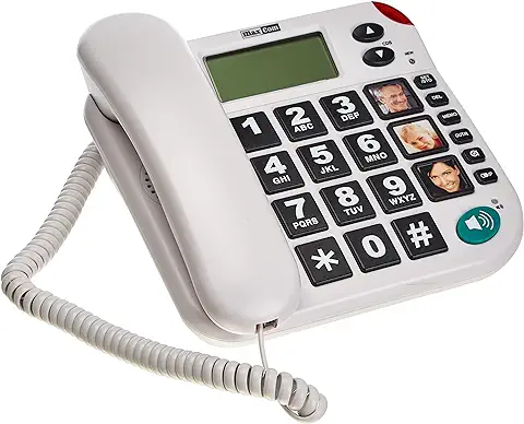 Maxcom KXT480BI - Teléfono Fijo, Color Blanco  