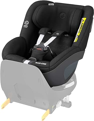 Maxi-Cosi Pearl 360 Silla Coche bebe I-Size, Silla Coche 360 Giratoria para Bebé y Niño ISOFIX, 3 Meses - 4 Años (61-105 cm), ClimaFlow, Arnés de Apertura y Cierre Fácil, G-CELL, Authentic Black  