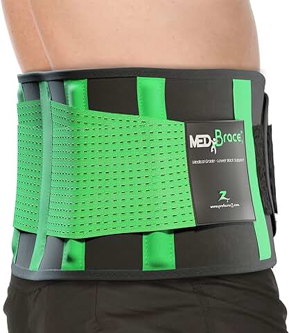 MEDiBrace Apoyo Lumbar con Fuertes Tirantes de Doble Banda, Faja para la Cintura/Espalda para Hombre y Mujer  