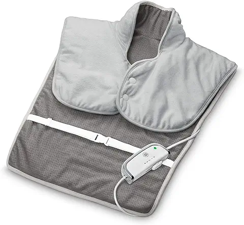 Medisana HP 630 Almohadilla de Calor para Hombros y Cuello, Eléctrica, Poncho de Calor con 4 Ajustes de Temperatura, Protección Contra el Sobrecalentamiento, Desconexión Automática, Lavable  