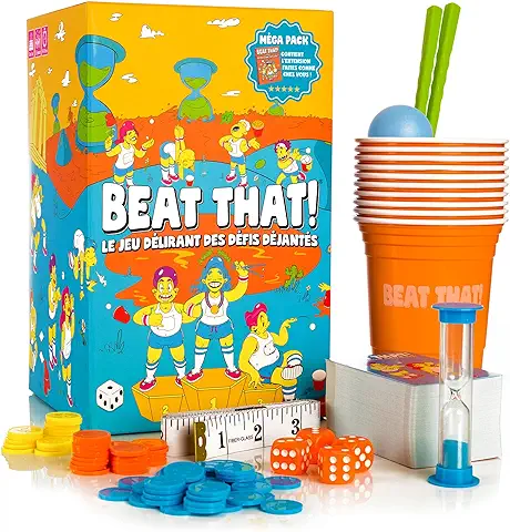 Mega Pack Beat That! y Expansión - 240 Desafíos en Familia o Amigos | Juego de mesa Interior o Exterior | Juegos de mesa para Adultos o Juegos Infantiles | A Partir de 8 Años y a Partir de 2 Jugadores  