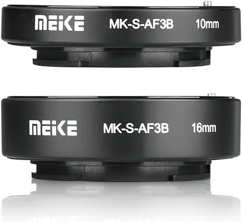 Meike - Juego de 3 Anillos MK-S-AF3B para Cámara Réflex Digital Sony, Color Negro  
