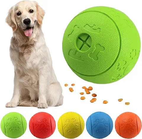 MEKEET Pelota de Juguete para Perros, Pelotas de Comida para Goma No Tóxicas Perros para Mascotas Perros Juguete de Ejercicio Pelota de Entrenamiento IQ Juguete  