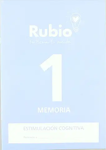 Memoria 1 RUBIO | Estimulación Cognitiva  