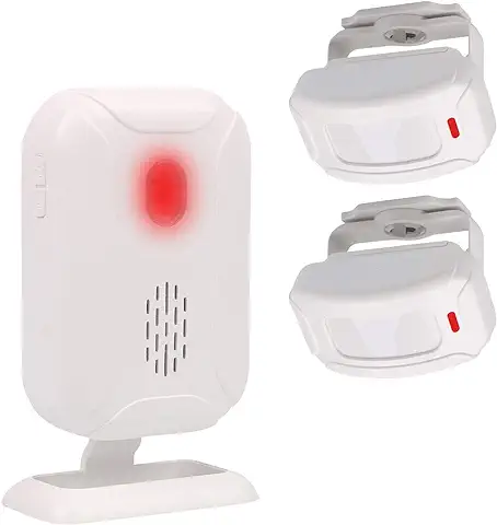 Mengshen Alarma del Sensor De Movimiento, Timbre Inalámbrico para Puerta/Entrada de La Puerta/Casa y Tienda/Buzón, Kit de Sistema de Alarma de Seguridad con 2 Sensor Y 1 Receptor - YBQ042  