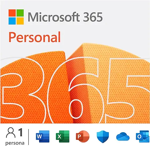 Microsoft 365 Personal - 1 Persona - Para PC/Mac/tabletas/teléfonos Móviles - Suscripción de 12 Meses  