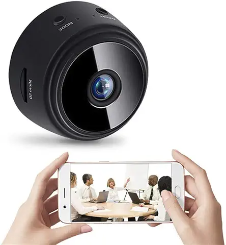 Mini Camara Espia, 1080P HD Mini WiFi Oculta Cámara Espía para Ver En El Movil, Interior Micro Cámaras De Vigilancia Larga Duracion Spy CAM con Visión Nocturna Detección De Movimiento  