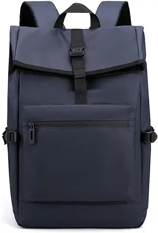 Mochila Ordenador-Mochila Antirrobo para Tablet y Ordenador Portátil y Sistema de Seguridad con Cierre Enrollable y Cremallera es Impermeable y muy Práctica, Ideal para Motorista, Deporte y Viaje.  