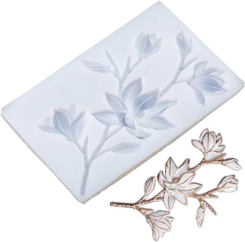 Molde de Silicona Transparente con Forma de flor Moldes de Fundición de Epoxi de Silicona Rectangulares para Decoraciones y Manualidades de Boda, Fiesta, Día de Acción de Gracias, día de San Valentín  