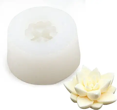 Moldes Velas Silicona Forma flor loto 3D Jabón Velas Bricolaje Jabón Manuales Hacer Manualidades Herramientas de Manualidades, Velas Caseras, Jabón, Pastel, Chocolate, Hacer vela Jabón de Flores  