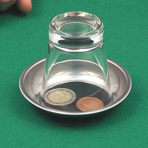 Moneda a Través del Vaso - Juego de Magia con Explicaciones en Vídeo. Mucho más Fáciles de Comprender. Desplaza la Imagen a la Izquierda y Podrás ver una Demostración en Vídeo.  