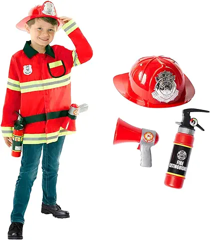 Morph Disfraz Bombero Niño, Disfraz Bombera Niña, Accesorios Bombero Niño Juguete, Trajes De Bomberos Niños, Disfraz Carnaval Niño Halloween Tallas T2,S,M  