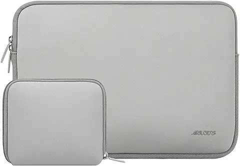 MOSISO Funda Portátil 13-13,3 Pulgadas Compatible con MacBook Air/Pro 13 Pulgadas, Compatible con MacBook Pro 14 2023-2021 M3 M2 M1, Funda Blanda de Neopreno con Bolsa Pequeña, Gris  