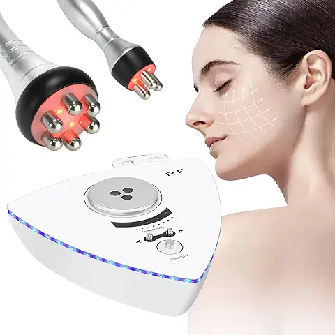 Máquina Facial de Radiofrecuencia, Yofuly Masajeador de RF Radiofrecuencia Facial y Corporal Portátil, Máquina de Belleza para Rejuvenecimiento de la Piel, Anti-arrugas, Dispositivo Masaje Corporal  