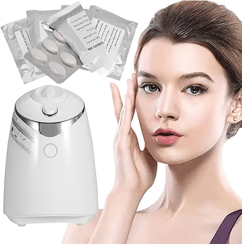 Máquina para Hacer Mascarillas Faciales con 32 Piezas de Colágeno, Tratamiento Facial, Mascarilla de Frutas y Verduras Naturales para el Cuidado de la piel del spa (Machine)  