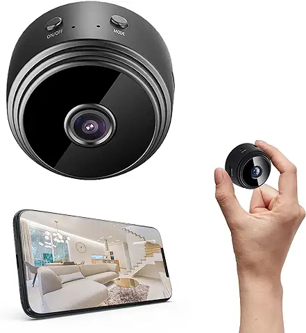 MYDE PLUS Mini Camara Espia,1080P HD Mini WiFi Oculta Cámara Espía para Ver En El Movil,Interior Micro Cámaras De Vigilancia Larga Duracion Spy CAM con Visión Nocturna Detección De Movimiento (negro)  