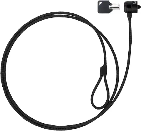 NANOCABLE TOOQ TQCLKC0025-G - Cable de Seguridad con Llave para Portátiles 1.5 Metros, Color Gris Oscuro  