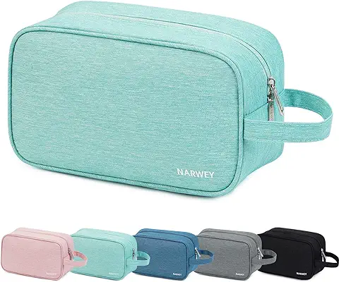 Narwey Bolsa de Aseo Neceser Viaje Mujer Kit de Viaje Bolsa de Maquillaje Organizador para Artículos de Tocador Accesorios Cosméticos (Verde Menta)  