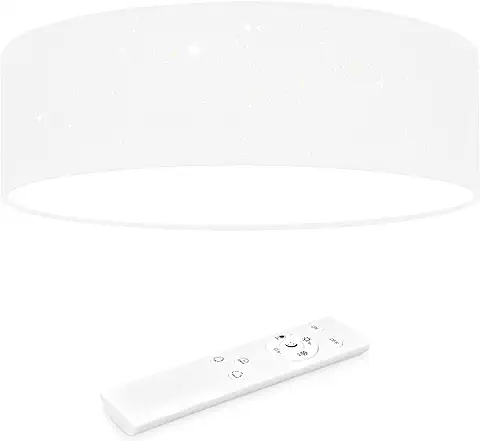 Navaris Lámpara LED de Techo de Estrellas - Luz con Control de Temperatura Brillo Regulable y Mando a Distancia - Para Salón Dormitorio - Blanco  