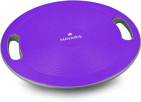 Navaris Tabla de Equilibrio - Balance Board para Entrenar Tronco Piernas Coordinación - Disco de 40 cm para Entrenamiento Fitness Gimnasia - En azul  