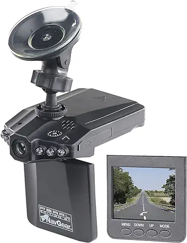 NavGear Dashcam: Cámara DVR para Coche MDV-2250.IR con Pantalla LCD y Detección de Movimiento (Acción Leva)  