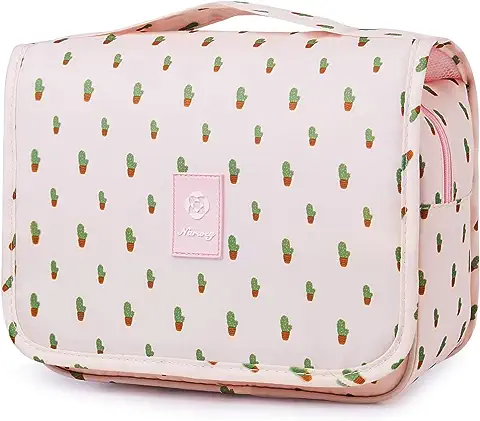 Neceser Colgante Bolsa de Aseo Viaje Maquillaje Organizador Mujer Niñas (Cactus)  