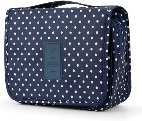 Neceser Viaje Mujer -Neceser Colgante Impermeable. Bolsa De Aseo Mujer con Multiples Compartimentos. Neceser Maquillaje para Playa Y Viaje En Avion.  