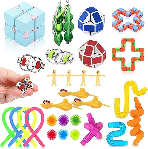 Nestling Juguetes Sensoriales, 30 PCS Fidget Toys Set Ideales para Aliviar el Estrés y la Ansiedad para TDAH, Alivio del Estrés y Juguetes Sensoriales Anti-ansiedad para Niños y Adultos  