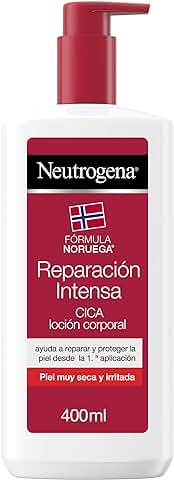 Neutrogena Loción Corporal CICA Reparación Intensa Fórmula Noruega, Piel Seca e Irritada, Hidrata y Regenera, 400 ml
