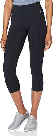 New Balance Capri Deportivo de Talle Alto - Pantalones Mujer  