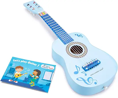 New Classic Toys-10349 Instrumento Musical para Niños (eitech NCT-0349) (Importado), Color Azul con Notas Musicales, 3 a 5 Años  