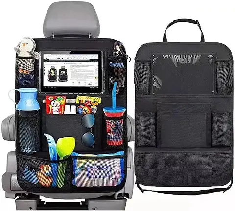 Newaner Organizadores para Coche Llevar Multibolsillos tela Oxford Evitar Patadas Asiento Trasero del Coche Organizador Grande,12 Pulgadas IPad/bolsillo, Lorganizador Asiento Coche Niños(1 Pieza)  