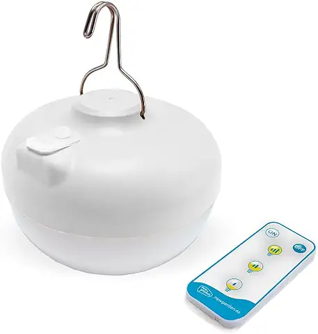 Newgarden - Lámpara de Camping y Emergencias LED Cherry. Bombilla Portátil con Gancho e Imán, Sin Cables con Batería Recargable por USB. 900 Lúmenes y Hasta 20H de Uso. Resistente IP54 (Blanco)  