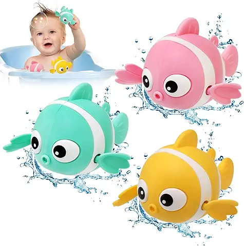 NEWSTYLE Juguetes Bañera, Juguetes Niños 2 3 4 Años Juguetes, 3 Baño Bebe Patos de Juguete a Cuerda Juguetes Piscina para Bebe Niños Niñas de 1 2 3 4 Año  