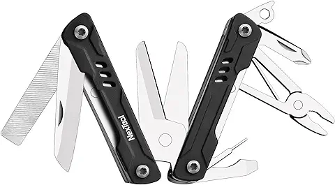 NexTool Llavero Multiherramienta, Mini Mini Sailor Scissors 10 en 1 Mini Multiherramienta con Navaja de Bolsillo EDC, Mini Alicates, Abrebotellas y Destornillador para Pesca, Camping  