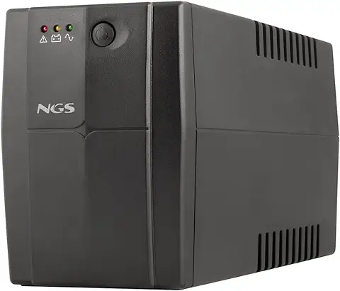 NGS FORTRESS900V3 - Sistema de Alimentación Ininterrumpida SAI, Off Line UPS 600 VA, Tensión Constante de Salida 360W para 2 Enchufes Schuko