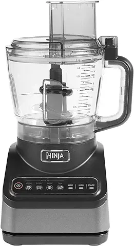 Ninja Procesador de Alimentos, 850 W, 4 Programas Automáticos y 3 Velocidades Manuales, bol de 2,1 l, Accesorios para Picar, Rebanar y Amasar, Piezas Aptas para Lavavajillas, en Negro, BN650EU  