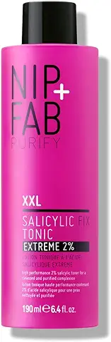 Nip + Fab Salicylic Acid Fix Tonic Extreme 2% | Tónico con Ácido Salicílico | Ácido Hialurónico | Pantenol | Ácido BHA | Agua Facial Hidratante | Tratamiento Anti-Acné | 190 ml, 190 Mililitro, 1  