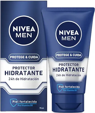 NIVEA MEN Protege & Cuida Protector Hidratante (1 x 75 ml), Crema Facial Hidratante para el Cuidado de la piel Seca, Protector Facial para Hombre  