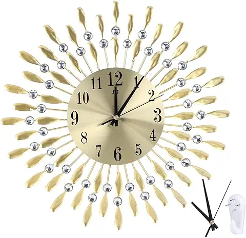Nivvity Reloj Colgante, Reloj de Pared Grande para Decoración de Sala de Estar, Decoración Moderna Innovadora del Reloj de Cuarzo de la Sala de Estar del Reloj de Pared del Hogar  