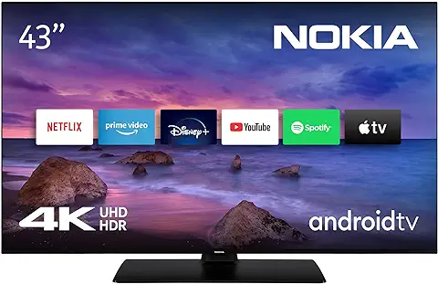 Nokia 43 Pulgadas (108 cm) 4K UHD Televisor Smart Android TV (DVB-C/S2/T2, Netflix, Prime Video, Disney+) - UN43GV310-2023  