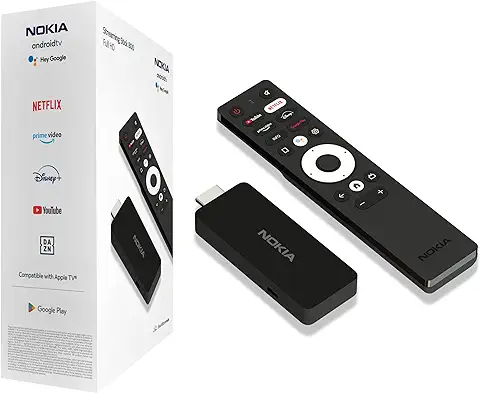 Nokia Streaming Stick 800, Android TV (2K Full HD, Chromecast, HDMI, H.264, HEVC H.265, Netflix, Prime Video, Disney+)  