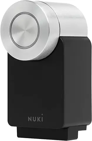 Nuki Smart Lock 3.0 Pro, Cerradura Inteligente con Módulo Wifi, Cerradura Electrónica con Batería Power Pack, Cerradura Digital Automática, Negro  