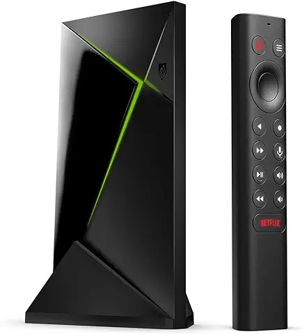 NVIDIA SHIELD Android TV Pro Media Player, Películas 4K HDR, Deportes en Vivo, Dolby Vision-Atmos, Escalado por IA, Gaming en la nube GeForce NOW, Asistente Google, Compatible con Alexa  